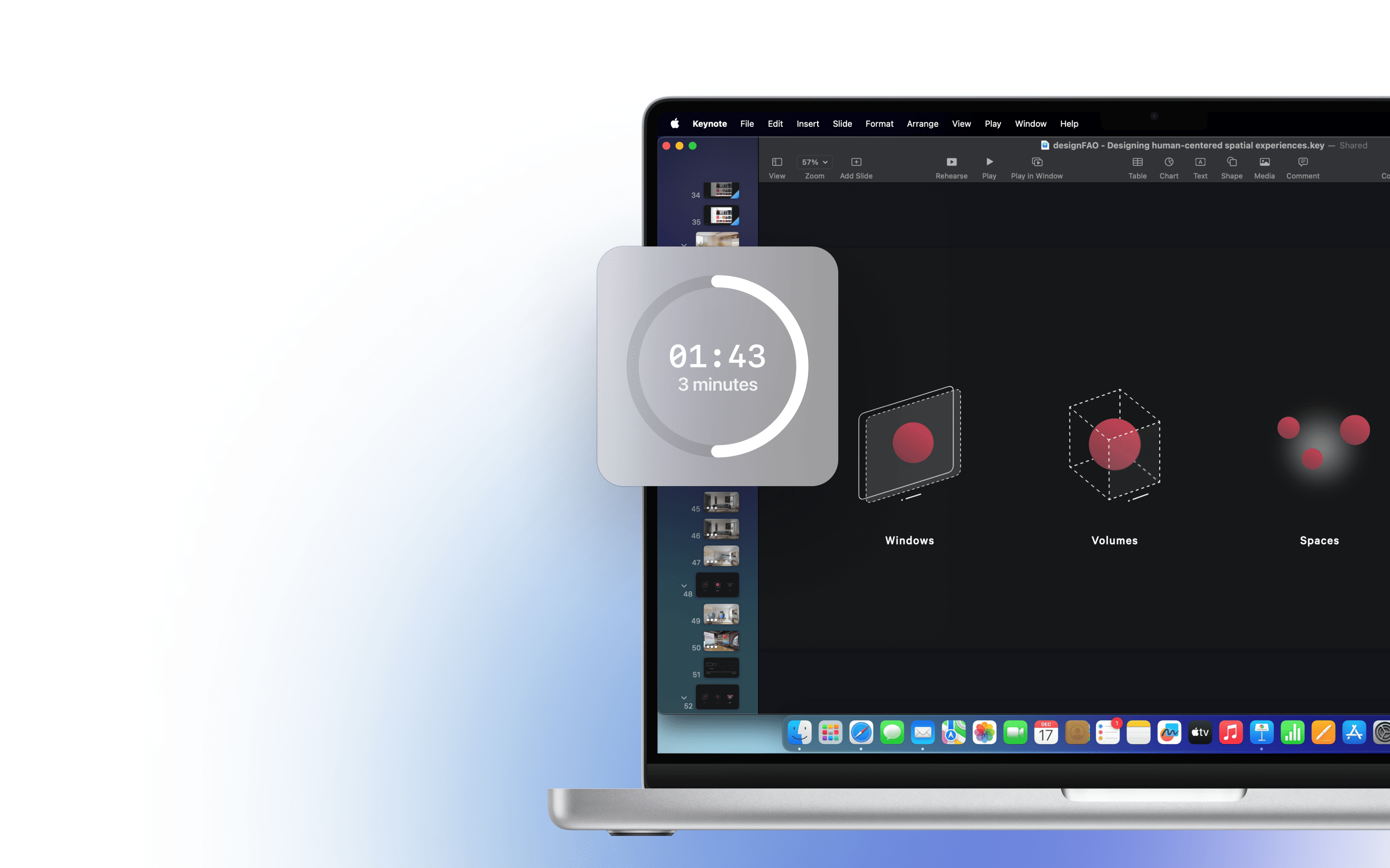 Lucid floating timer feature